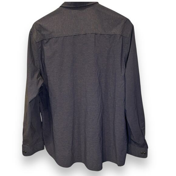 Swiss Tech Gray Nylon Blend Long Sleeve Button Down Size 2XL XXL Outdoor *FLAW* - Picture 3 of 7